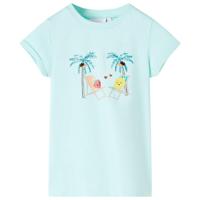 VidaXL Kindershirt 140 lichtzeeblauw - thumbnail