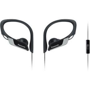 Panasonic RP-HS35ME-K Sport Koptelefoon - Headset voor Mobiele Telefoon, verwisselbare Paspoorten (S/M/L), IPX2 Bescherming, Clip, Zwart