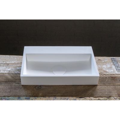 Fontein Crosstone Solid Surface Rechthoek 38x24x7 cm Mat Wit Aqua Splash