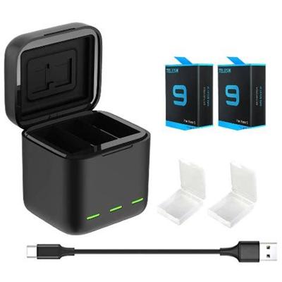 Telesin Pocket Oplaadbox + 2X Battery For GoPro 9,10,11,12