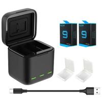 Telesin Pocket Oplaadbox + 2X Battery For GoPro 9,10,11,12 - thumbnail