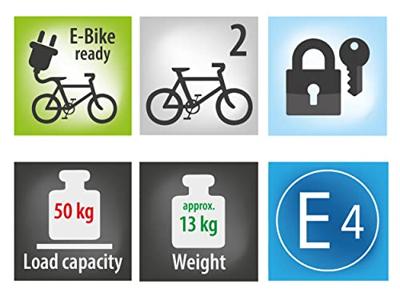 Eufab Fietsendrager Crow 11563 Aantal fietsen (max.): 2 Eufab Fietsendrager Crow 11563 Aantal fietsen (max.): 2