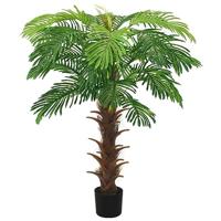 VidaXL Kunstplant met pot cycaspalm 140 cm groen - thumbnail