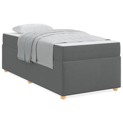 Bedframe met matras Anders Donkergrijs 90 x 200 cm Stof