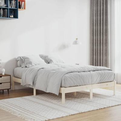 Bedframe zonder matras massief grenenhout 137x190 cm vol