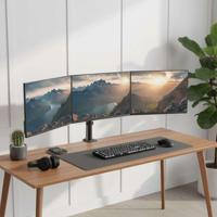 Steun voor 3 Maclean monitoren, gasveer, 17"-27", 2-8kg, zwart, MC-137 - thumbnail