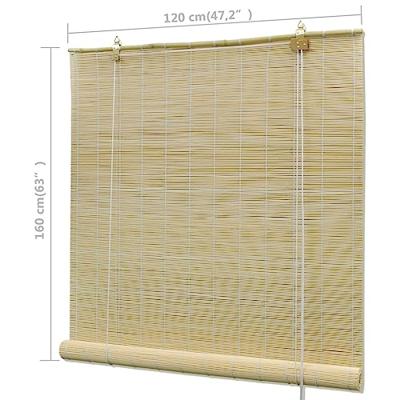VidaXL Rolgordijn 120x160 cm bamboe naturel