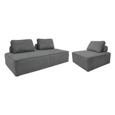 sweeek - Set van fauteuils voor moduleerbare 3-zits bankribfluweel