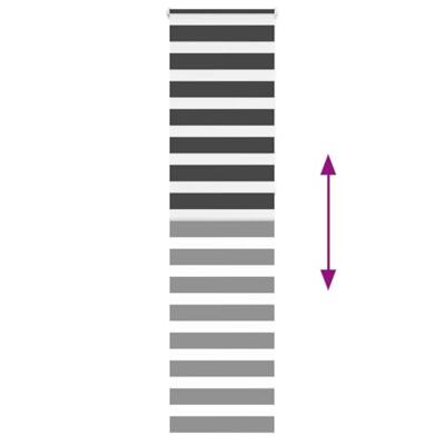 VidaXL Zebra rolgordijn 55x230 cm stofbreedte 50,9 cm zwart