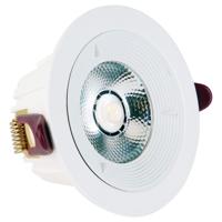 Dimbare LED Inbouw Downlight 7W Rond - 4000K Natuurlijk Licht - Mat Wit Ø98mm - thumbnail