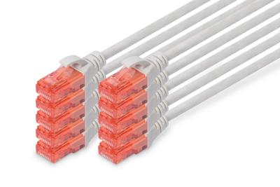 Digitus DK-1617-005-10 RJ45 Netwerkkabel, patchkabel CAT 6 U/UTP 0.50 m Grijs 1 stuk(s) Digitus DK-1617-005-10 RJ45 Netwerkkabel, patchkabel CAT 6 U/UTP 0.50 m Grijs 1 stuk(s)