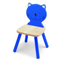 Pintoy P99231 Houten Stoel Blauwe Kat - thumbnail