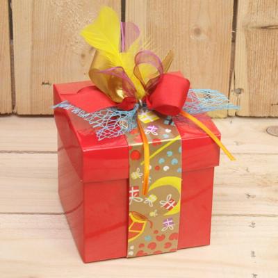 Bonbon doosjes - Chocolade doosje - Warmrood met banderol Sint decor - 24 stuks