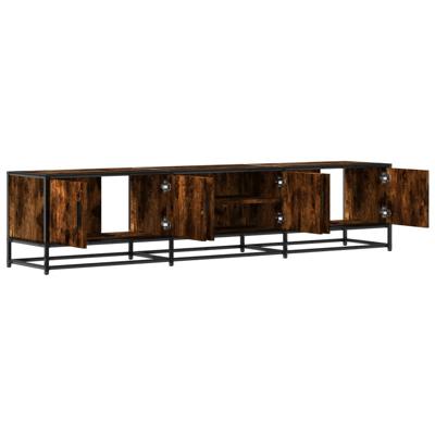 Tv-meubel 180x35x41 cm bewerkt hout gerookt eikenkleurig - thumbnail