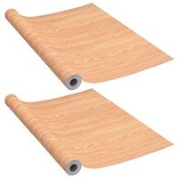 VidaXL Deurfolies zelfklevend 2 st 210x90 cm pvc esdoornkleurig - thumbnail