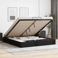 Bedframe zonder matras 160x200 cm kunstleer zwart - thumbnail