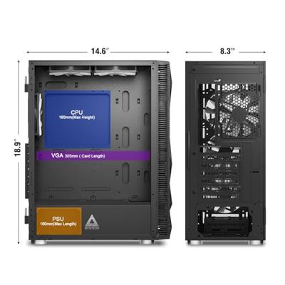 MONTECH X3 Mesh Midi-tower Gaming-behuizing Zwart