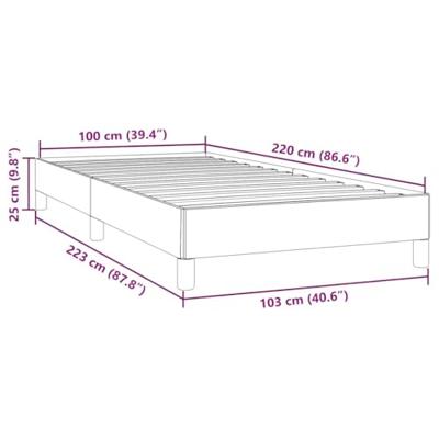 Bedframe zonder matras 100x220 cm fluweel lichtgrijs