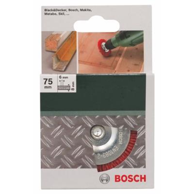 Bosch Accessories Schijfborstels voor boormachines - nylondraad met korundsteen schuurmiddel K80, 75 mm Schacht-Ø 6 mm 2609256535 1 stuk(s)