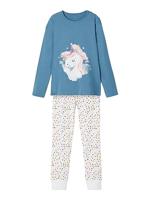 Name it meisjes pyjama - Unicorn - Meisjes nachtkleding katoen - 140 - Blauw - 140 - thumbnail