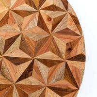 Kare Bijzettafel Domero Geo Brown Ø40cm - thumbnail