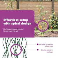 VidaXL Plantondersteuning 20 pcs groen 110 x 0.6 x 0.6 cm staal - thumbnail