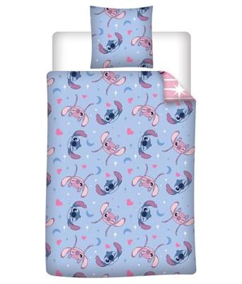 Angel and Stitch Love you to the stars Dekbedovertrek 140 x 200 cm - polykatoen Angel and Stitch Love you to the stars Dekbedovertrek 140 x 200 cm - polykatoen