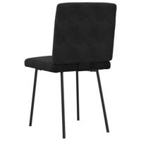 Eetkamerstoelen 4 st fluweel zwart - thumbnail