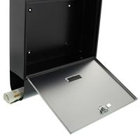 Burg-Wächter brievenbus met krantenvak London-Set zwart/RVS - thumbnail