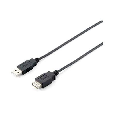 Equip USB-kabel A -> A St/BU 1,80 m polybag, zwart