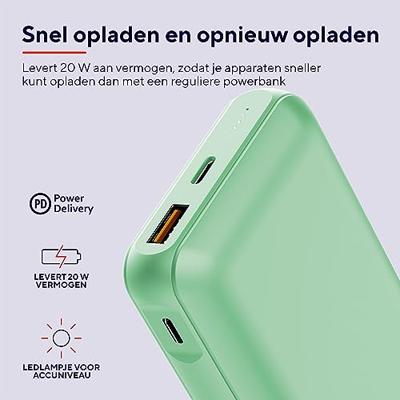 Trust Redoh Fast Powerbank 20.000 mAh Powerbank Groen Trust Redoh Fast Powerbank 20.000 mAh Powerbank Groen