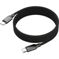 Ansmann USB-C-kabel USB-C stekker 1.2 m Zwart Textielmantel 1700-0186 - thumbnail