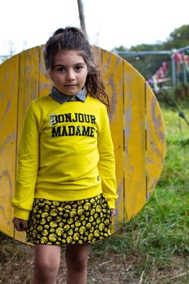 Quapi Meisjes sweater - Femke - Zomers geel