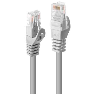 LINDY 48402 RJ45 Netwerkkabel, patchkabel CAT 5e U/UTP 2.00 m Grijs Met anti-kniktule 1 stuk(s)