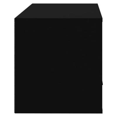 Wandschoenenkast 70x35x38 cm bewerkt hout zwart