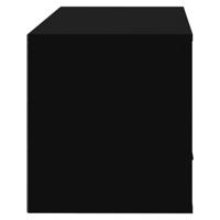 Wandschoenenkast 70x35x38 cm bewerkt hout zwart - thumbnail