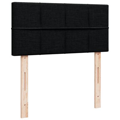 Boxspring met matras stof zwart 100x200 cm - thumbnail