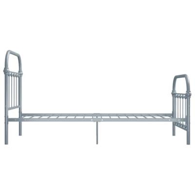 Bedframe metaal grijs 90x200 cm