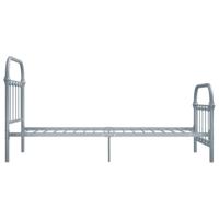 Bedframe metaal grijs 90x200 cm - thumbnail