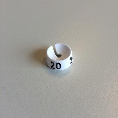 MB wit/zwart 20 voor op kledinghanger