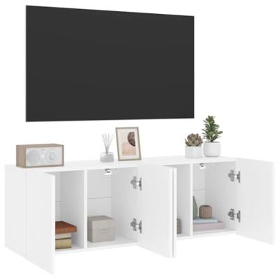 Tv-meubels 2 st wandgemonteerd 60x30x41 cm wit Tv-meubels 2 st wandgemonteerd 60x30x41 cm wit