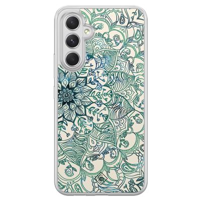 Samsung Galaxy A54 hybride hoesje - Mandala blauw