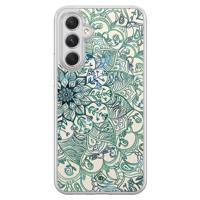 Samsung Galaxy A54 hybride hoesje - Mandala blauw - thumbnail