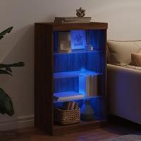 Dressoir met LED-verlichting 60,5x37x100 cm bruin eikenkleur - thumbnail