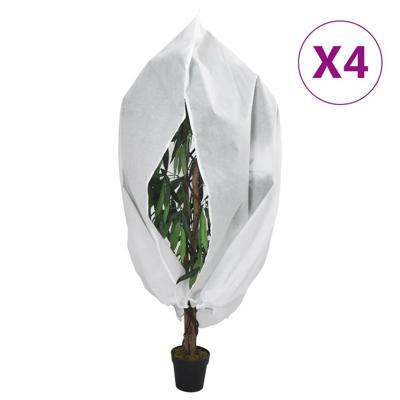 Plantenhoezen met ritssluiting 4 st 70 g/m² 3,93x3 m