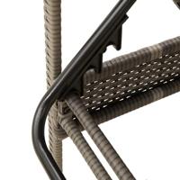 Ligbed met kussen grijs 63x200x81 cm poly rattan (alleen VS) - thumbnail