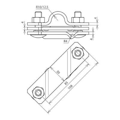 DEHN 620015 AS S TE 20 7.10 FL40 STTZN Aansluitklem