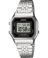 Casio LA680WEA-1EF Horloge Retro digitaal zilverkleurig-zwart - thumbnail