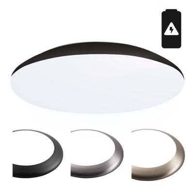 LED Bulkhead - Diameter 38cm - 25 Watt 2600 lumen - 6500K daglicht wit - IP65 waterdicht - Vandalismeproof - Met noodaccu - Voor binnen en buiten - Wit