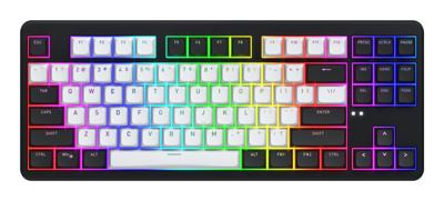 Hator Rockfall 3 TKL Wireless, gaming toetsenbord (Zwart, US lay-out, RGB, PBT keycaps, Hotswap, 2.4 GHz / Bluetooth / USB-C)